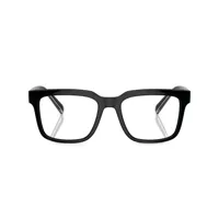 dolce & gabbana eyewear lunettes de vue à logo imprimé - noir