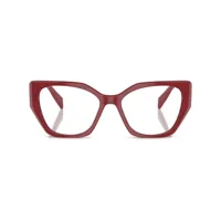 prada eyewear lunettes de vue à monture oversize - rouge