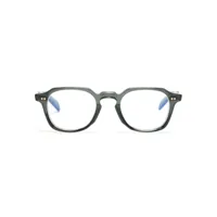 cutler & gross lunettes de vue à monture ovale - vert