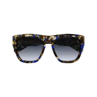 chloé eyewear lunettes de soleil gayia à monture carrée - bleu