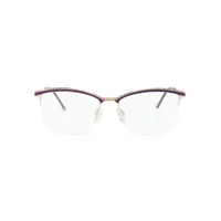 cazal lunettes de vue carrées à logo gravé - violet