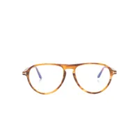 tom ford eyewear lunettes de soleil à monture ovale - marron