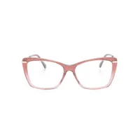 jimmy choo eyewear lunettes de soleil à monture papillon - rose