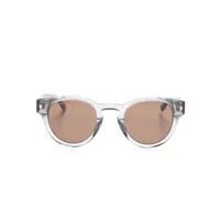 dsquared2 eyewear lunettes de soleil transparente à monture ronde - gris