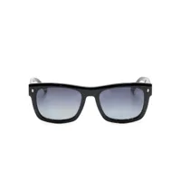 dsquared2 eyewear lunettes de soleil à effet écaille de tortue - noir