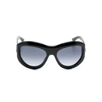 dsquared2 eyewear lunettes de soleil rondes à plaque logo - noir
