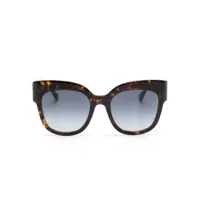 dsquared2 eyewear lunettes de soleil hype havana à monture papillon - marron