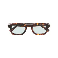peter & may walk lunettes de soleil teintées à monture rectangulaire - marron