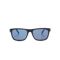 montblanc lunettes de soleil teintées à monture carrée - bleu