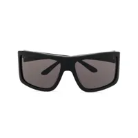 courrèges lunettes de soleil oversize à logo imprimé - noir