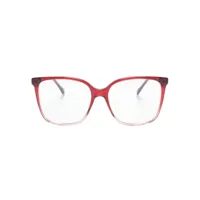 jimmy choo eyewear lunettes de vue bicolores à monture carrée - rouge