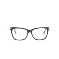 jimmy choo eyewear lunettes de vue à monture papillon ornée de paillettes - marron