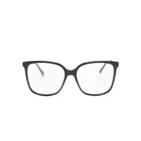 jimmy choo eyewear lunettes de vue carrées à ornement en cristal - noir