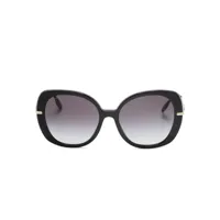 burberry eyewear lunettes de soleil eugenie à monture ovale - noir