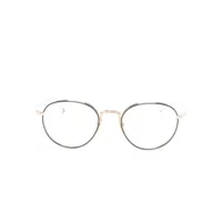 thom browne eyewear lunettes de vue à monture ronde - or