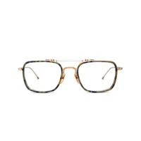 thom browne eyewear lunettes de vue à monture rectangulaire - bleu