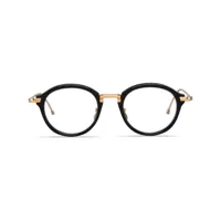 thom browne eyewear lunettes de vue à monture ronde - noir