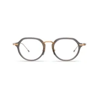 thom browne eyewear lunettes de vue à monture ronde - gris