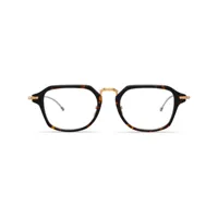 thom browne eyewear lunettes de vue à monture rectangulaire - marron