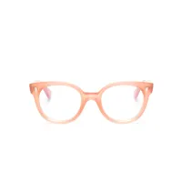 cutler & gross lunettes de vue à monture papillon - rose