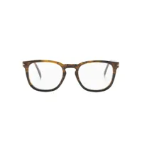 eyewear by david beckham lunettes de vue db 7022 à monture carrée - marron