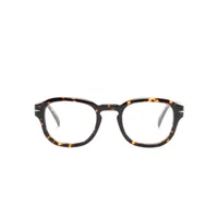 eyewear by david beckham lunettes de vue rondes à effet écailles de tortue - marron