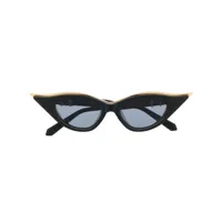 valentino eyewear lunettes de soleil à monture papillon - noir