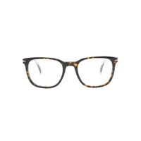 eyewear by david beckham lunettes de vue db 1107 à monture carrée - marron