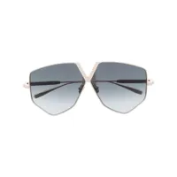 valentino eyewear lunettes de soleil à monture géométrique - or