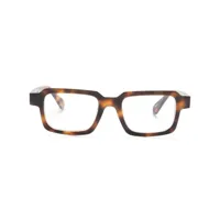 etnia barcelona lunettes de vue carrées à effet écailles de tortue - marron