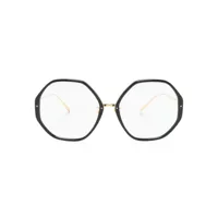 linda farrow lunettes de vue à monture oversize - noir