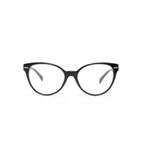 versace eyewear lunettes de vue rondes à plaque medusa - noir