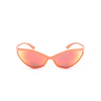 balenciaga eyewear lunettes de soleil 90s à monture ovale - orange