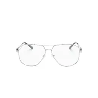 versace eyewear lunettes de vue à monture pilote - argent