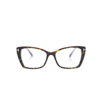 tom ford eyewear lunettes de soleil à monture papillon - marron