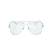 tom ford eyewear lunettes de soleil oversize à monture pilote - bleu