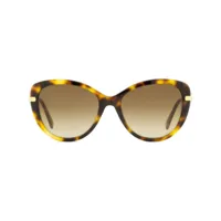 omega eyewear lunettes de soleil à monture papillon - marron
