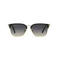 omega eyewear lunettes de soleil teintées à monture carrée - noir