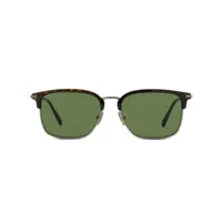 omega eyewear lunettes de soleil teintées à monture carrée - marron