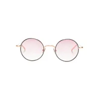 matsuda lunettes de soleil à monture ronde - rose
