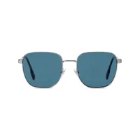 burberry lunettes de soleil carrées à détail de rayures - argent