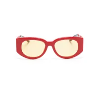 casablanca lunettes de soleil à monture ronde - rouge