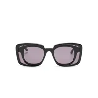 kuboraum lunettes de soleil à monture carrée - noir