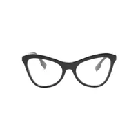 burberry eyewear lunettes de vue à monture papillon - noir