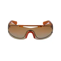 off-white lunettes de soleil big wharf à style biker - orange