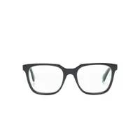off-white lunettes de vue carrées à logo imprimé - black blue block