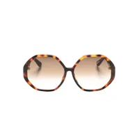 linda farrow lunettes de vue paloma à effet écaille de tortue - marron