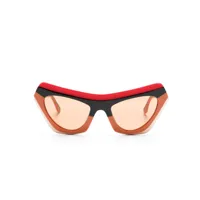 marni lunettes de soleil devil's pool à monture papillon - orange