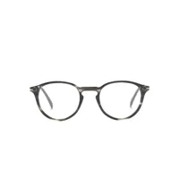 eyewear by david beckham lunettes de vue à monture ronde à effet délavé - gris