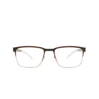 mykita lunettes de vue à monture carrée - orange